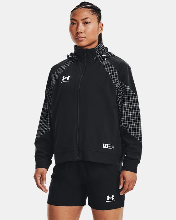 Women's UA Accelerate Track Jacket, Black, pdpMainDesktop image number 0